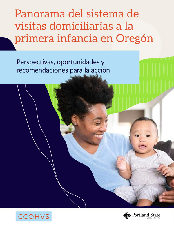 Screenshot of Panorama del sistema de visitas domiciliarias a la primera infancia en Oregón (SPANISH) PDF